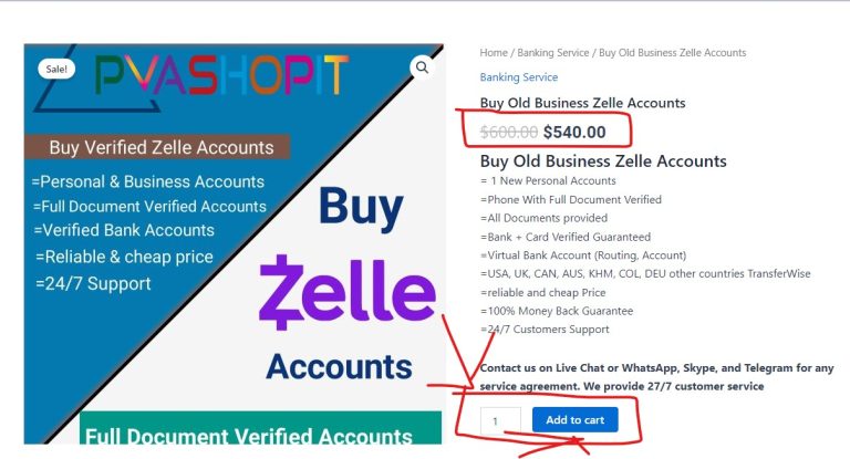 Buy zelle Accounts